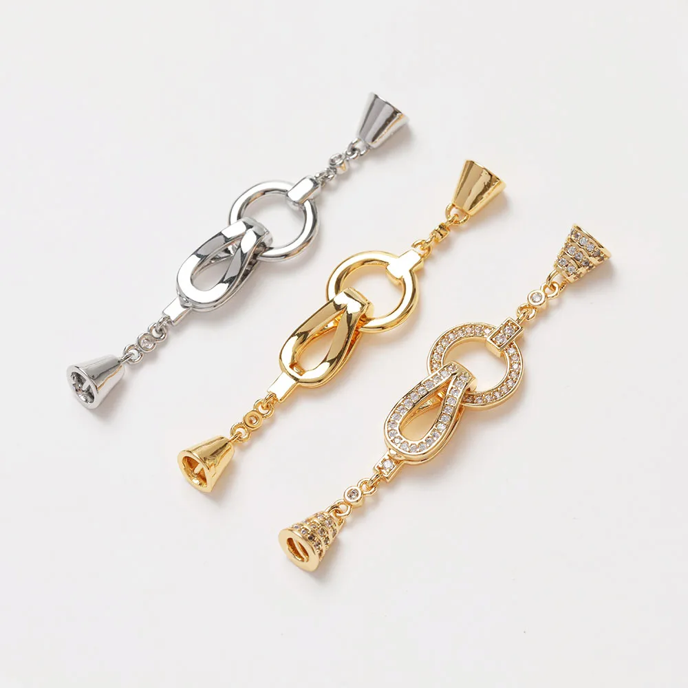 Jewelry Making Hand Tools - 1PCS Cz Pave Necklace Connectors Jewelry