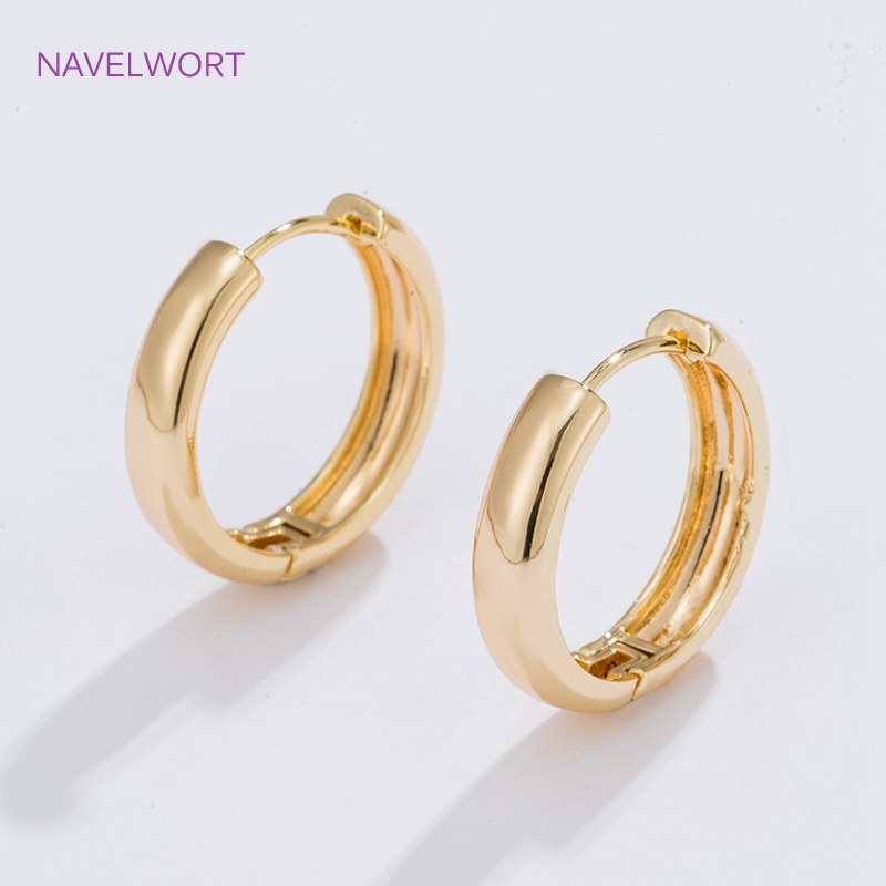 Jewelry Making Pieces - 6 Sizes Gold Plated Circle Hoop