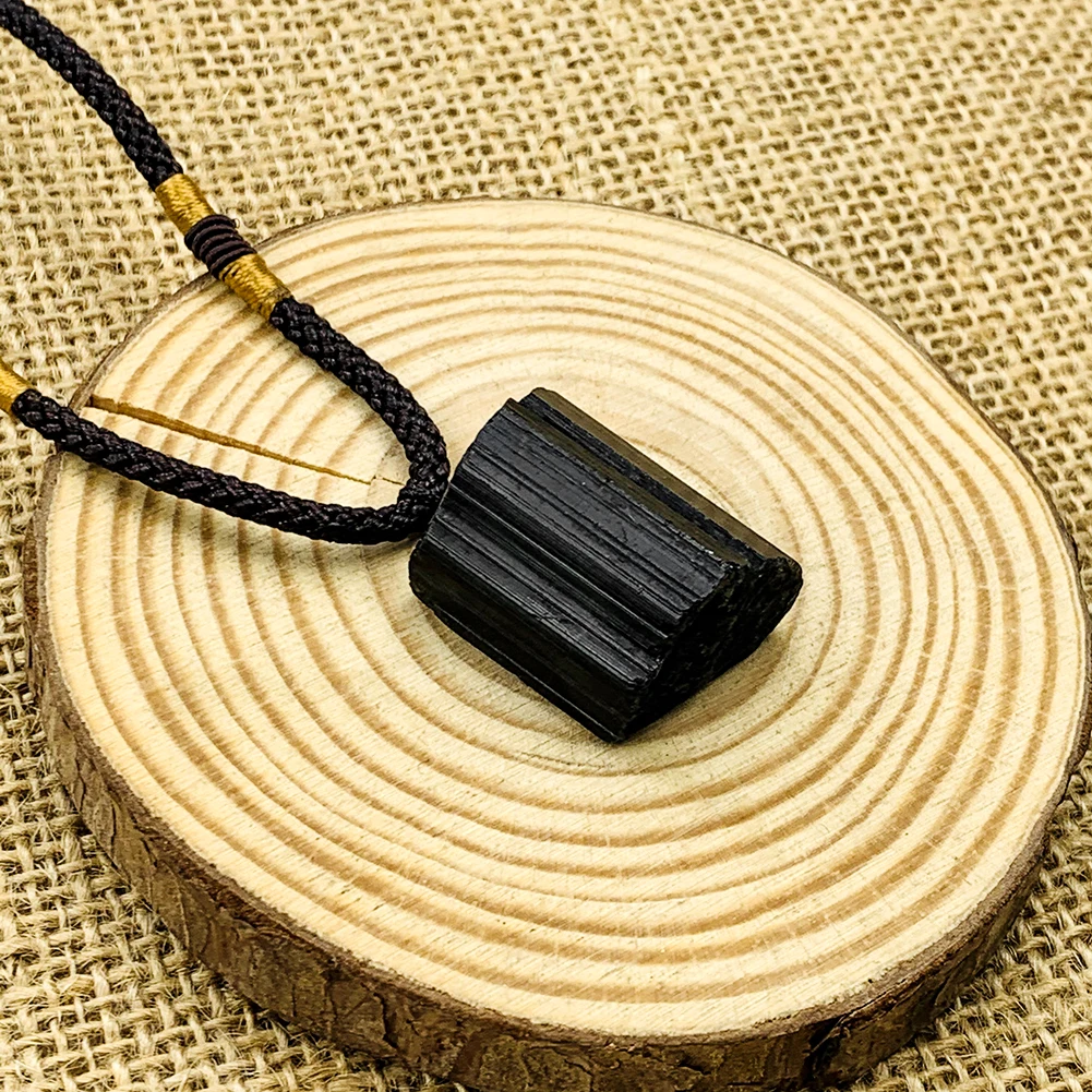 Jewelry Making Raw Materials - Natural Glass Crystal Tourmaline Stone Necklace