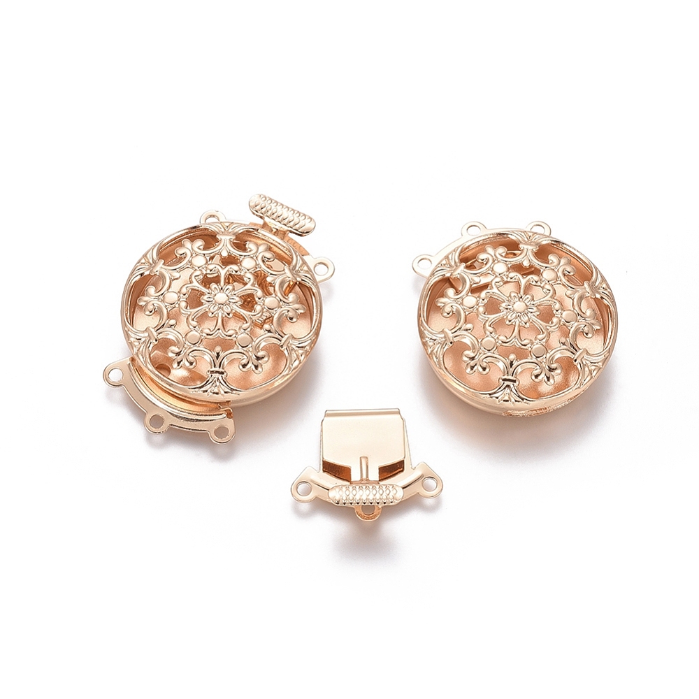 Jewelry Making Pieces - 10 Sets Brass Flower Multi-Strand Box