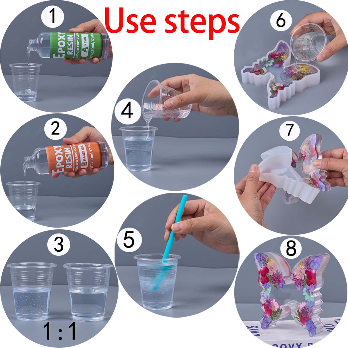 1:1 Ratio Epoxy Resin Kit Anti - đánh giá và giá Resin Mold Jewelry