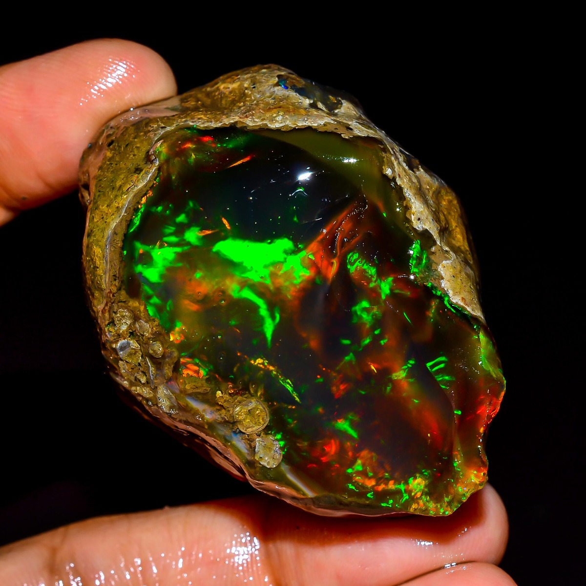 AAA+ Natural Ethiopian Opal Ro - đánh giá và giá Jewelry Making Raw Materials