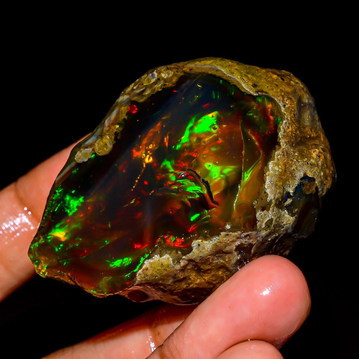 AAA+ Natural Ethiopian Opal Ro - đánh giá và giá Jewelry Making Raw Materials