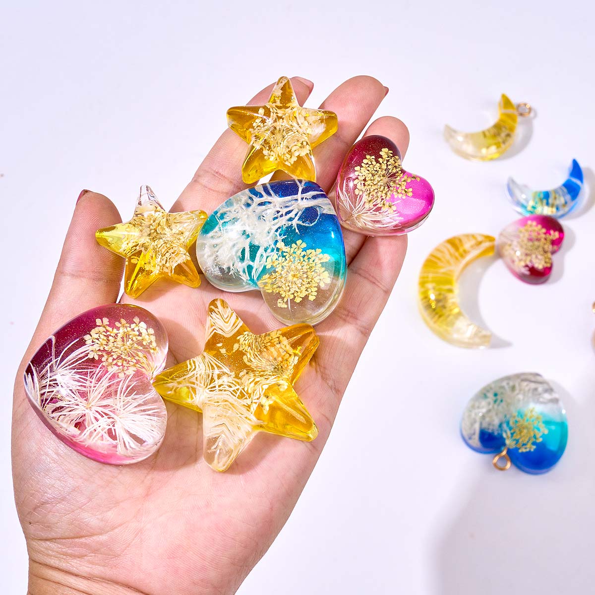 Heart Star Moon Pendant Silico - đánh giá và giá Resin Mold Jewelry