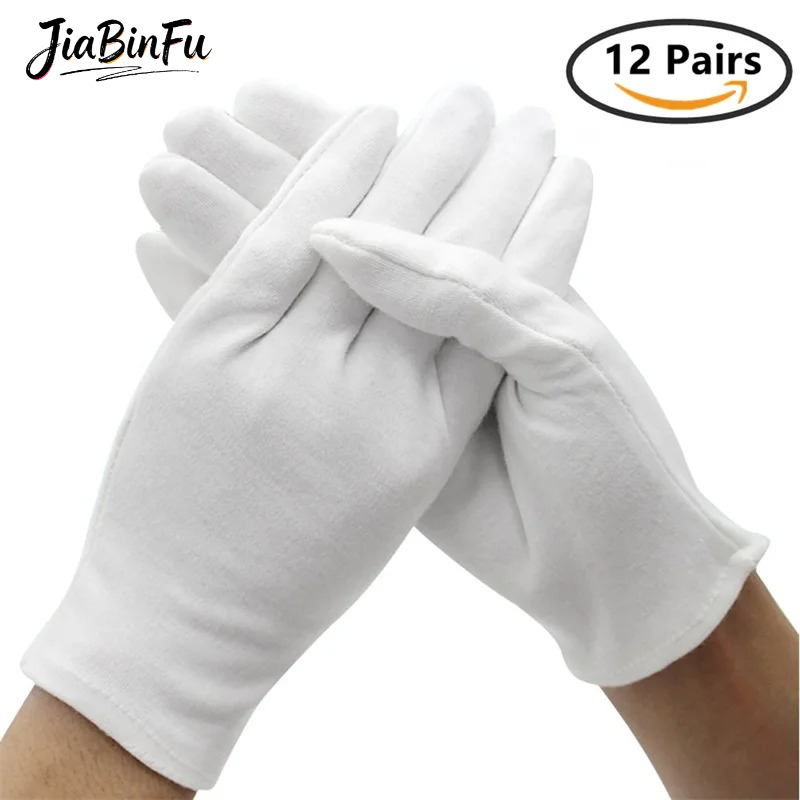 12/6 Pairs Cotton Work Gloves  - đánh giá và giá Jewelry Making Gloves