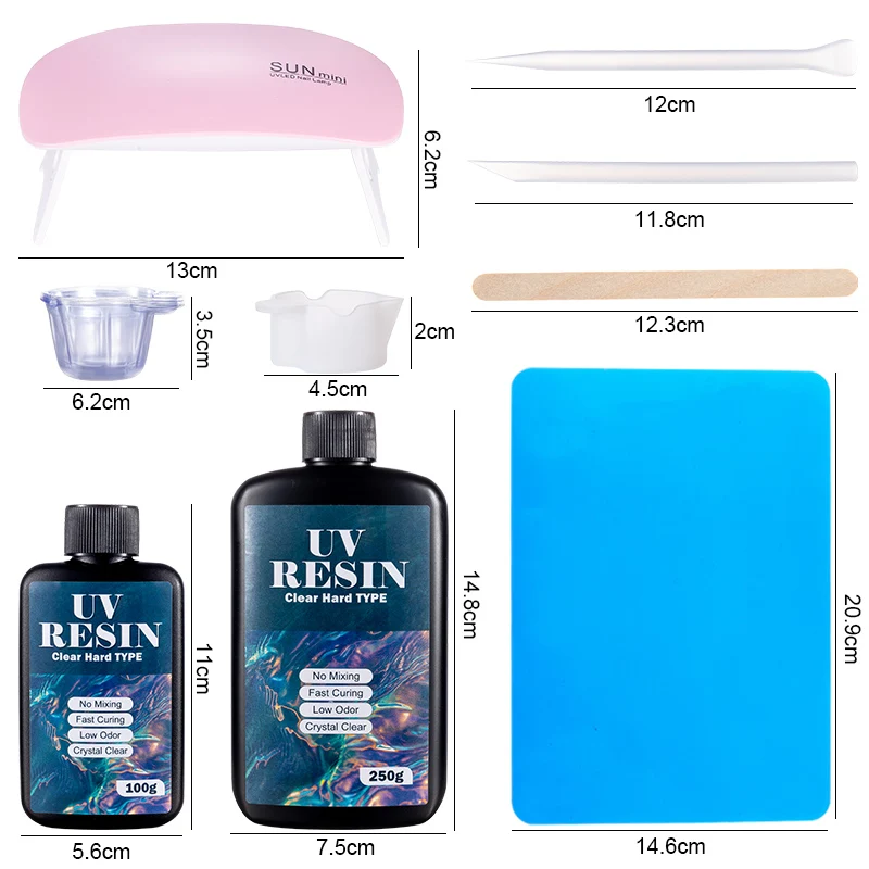 100g/250g Clear UV Resin Hard  - đánh giá và giá Resin Mold Jewelry