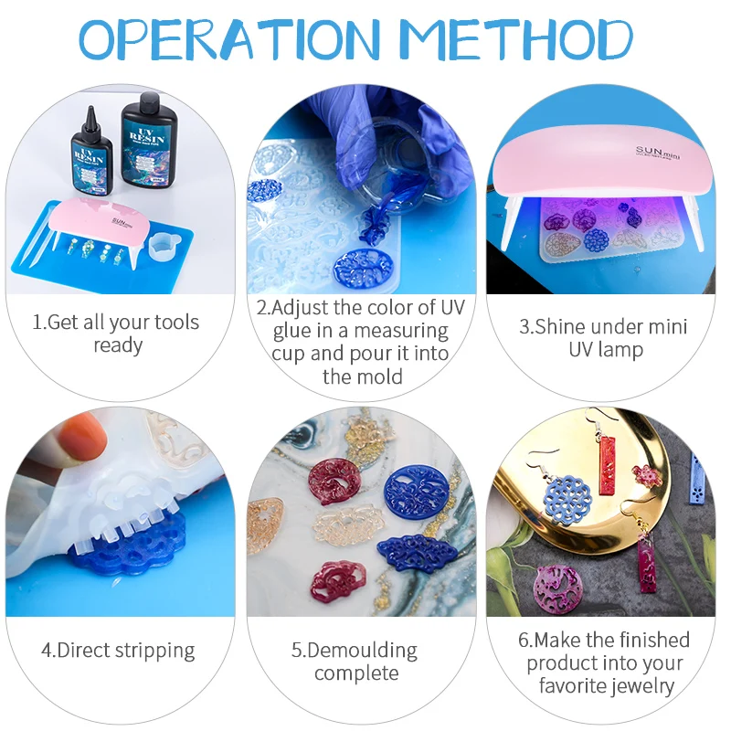 100g/250g Clear UV Resin Hard  - đánh giá và giá Resin Mold Jewelry