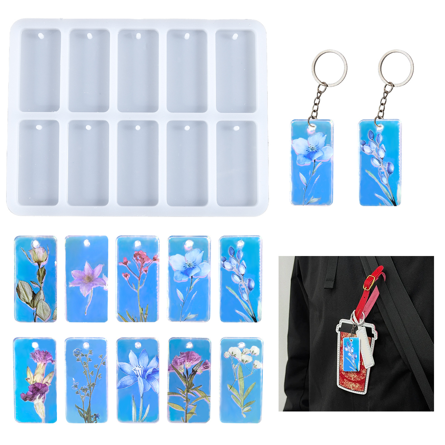 DIY epoxy resin mold 10-connec - đánh giá và giá Resin Mold Jewelry