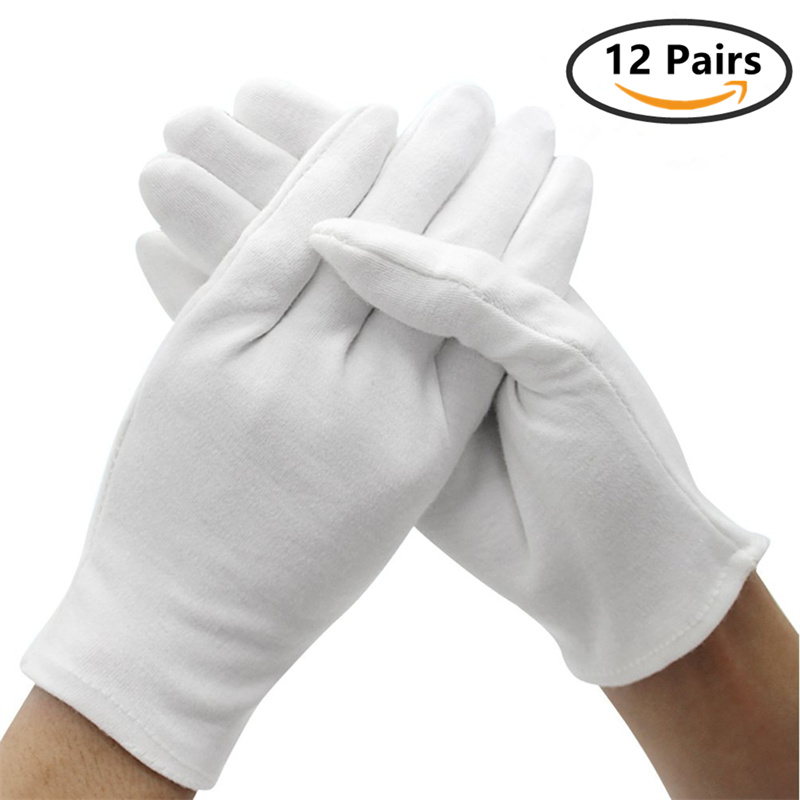12Pairs White Cotton Work Glov - đánh giá và giá Jewelry Making Gloves