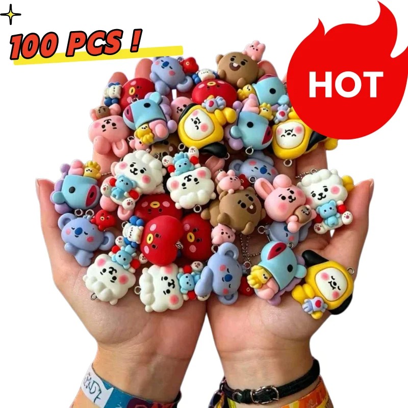7pcs BT21 Resin Cartoon Charm  - đánh giá và giá Jewelry Making Charms