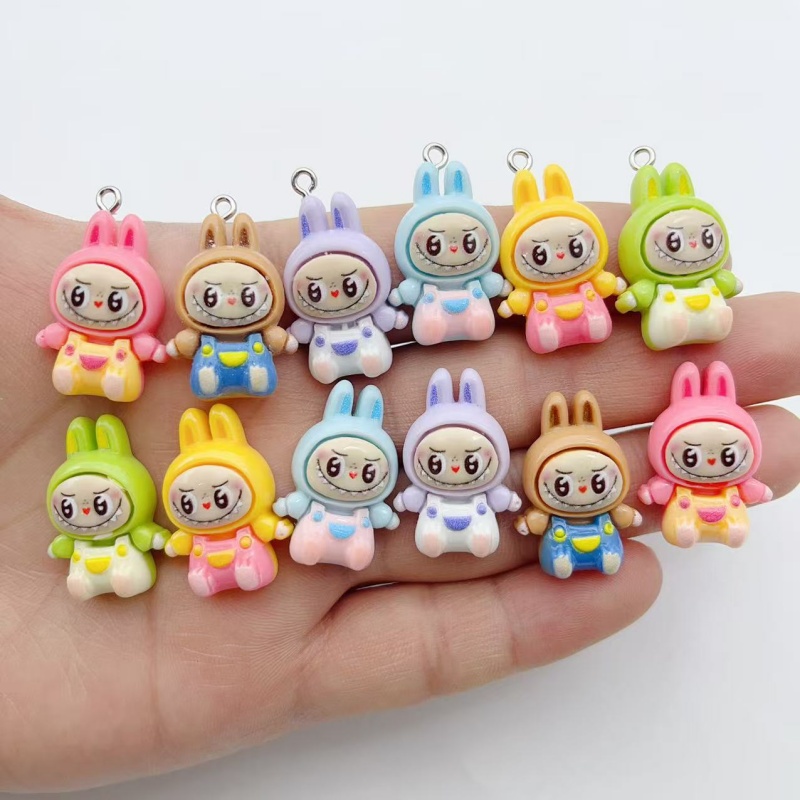 10Pcs Kawaii Rabbit Strawberry - đánh giá và giá Jewelry Making Charms