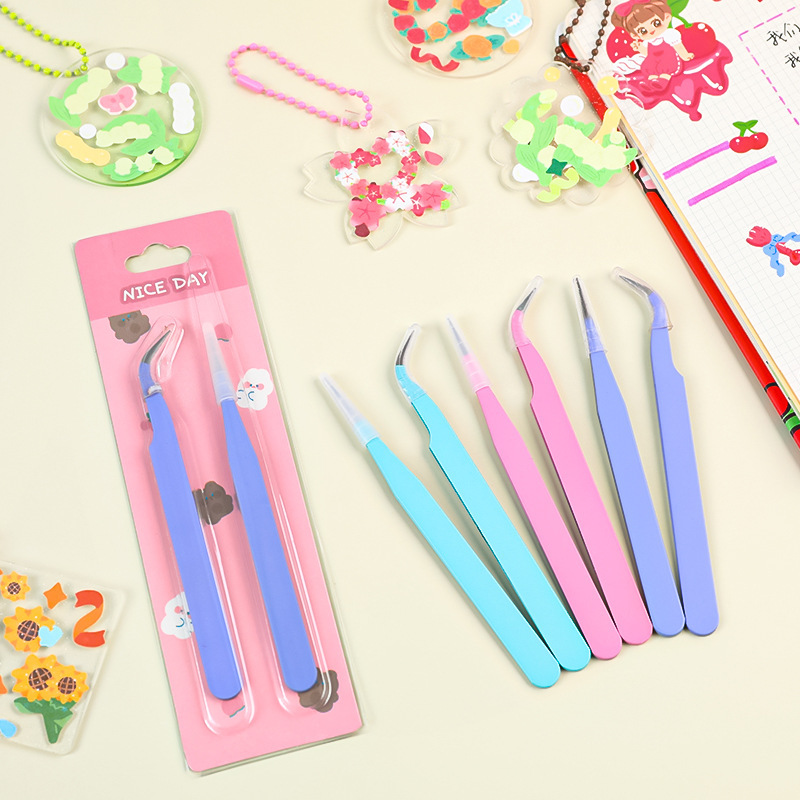 6pcs Tweezers Set - Angle and  - đánh giá và giá Jewelry Making Hand Tools