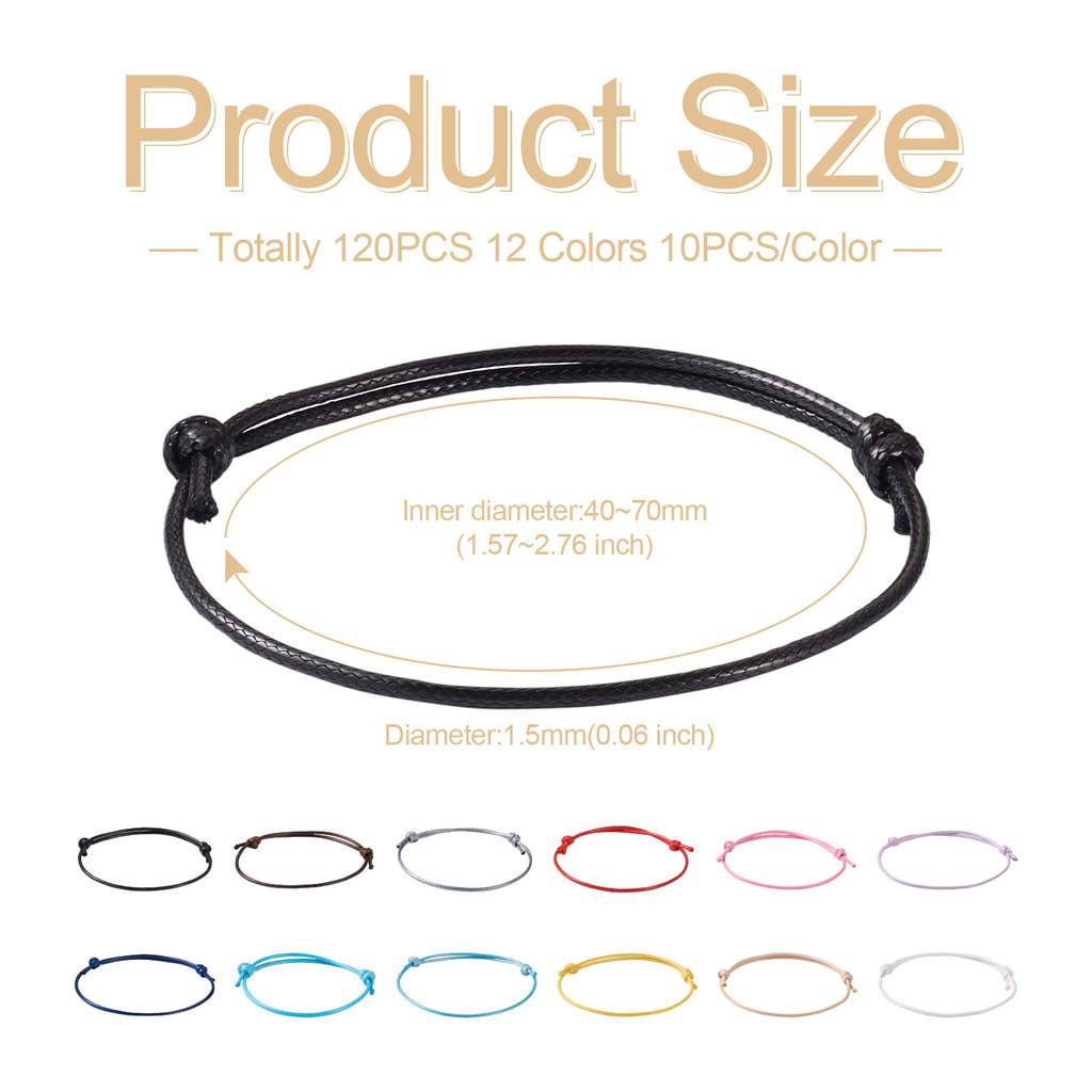 120Pcs 12 Colors  Waxed Polyes - đánh giá và giá Jewelry Making Wax