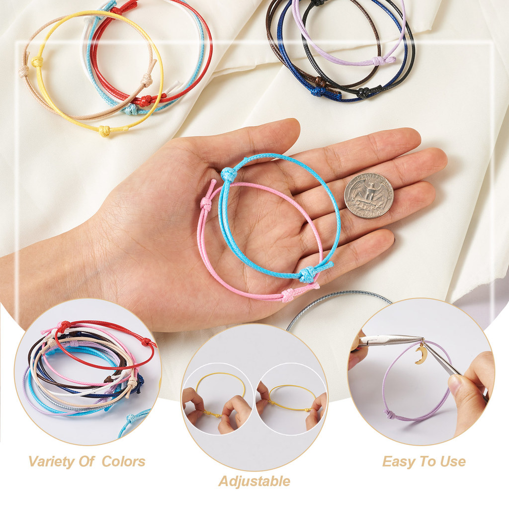 120Pcs 12 Colors  Waxed Polyes - đánh giá và giá Jewelry Making Wax