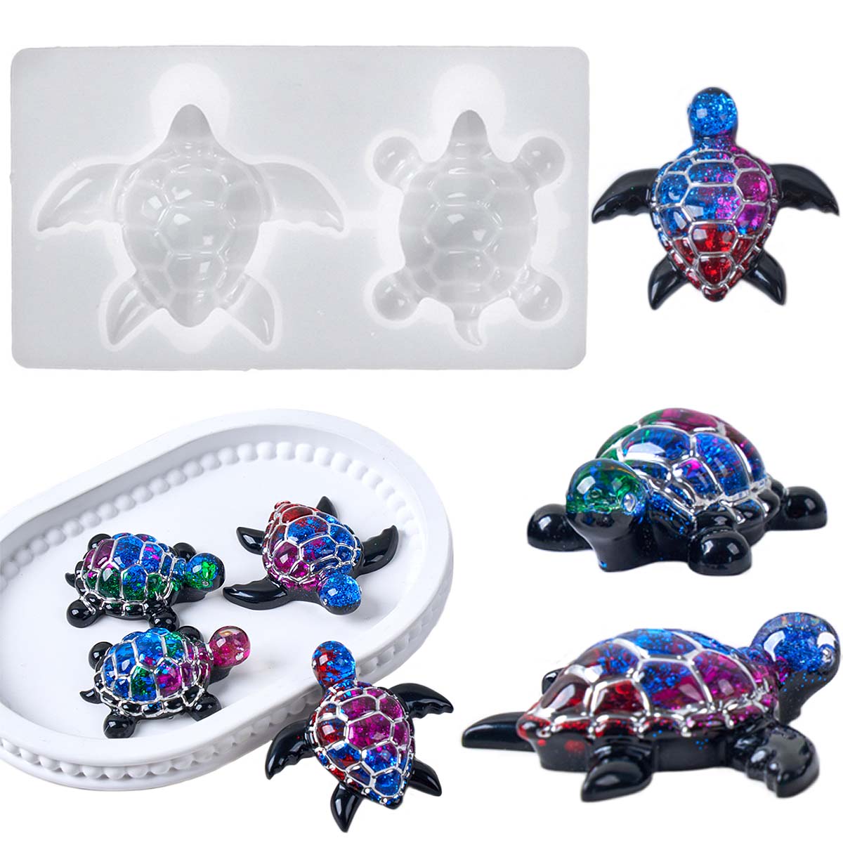 3D Sea Turtle Keychain Silicon - đánh giá và giá Resin Mold Jewelry