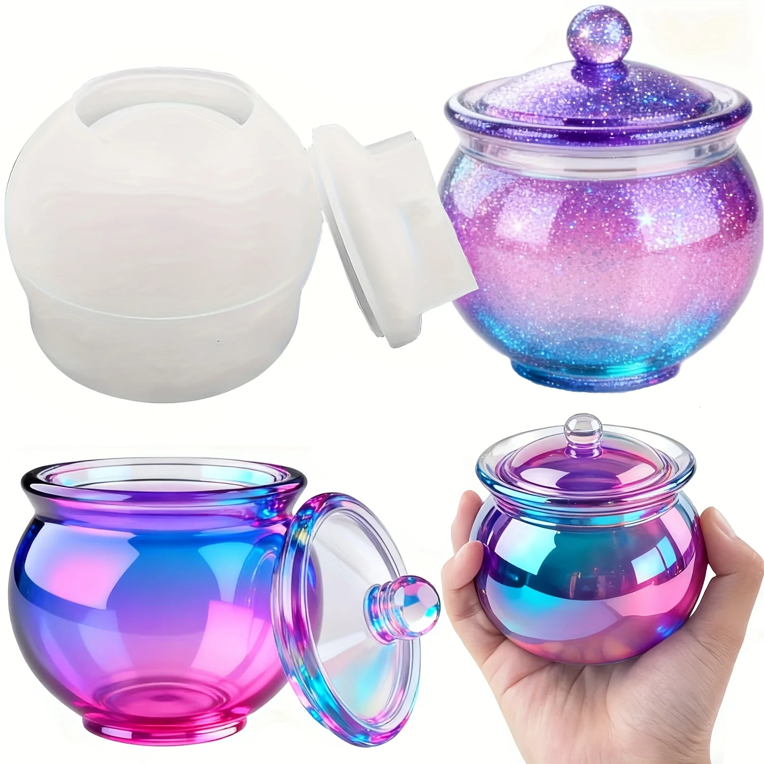 1 set of round resin can molds - đánh giá và giá Resin Mold Jewelry