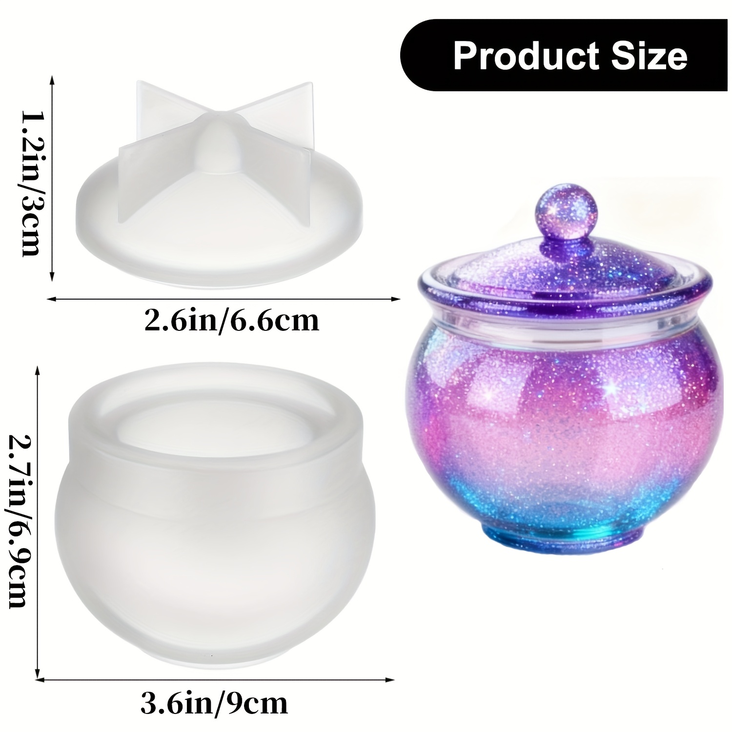 1 set of round resin can molds - đánh giá và giá Resin Mold Jewelry